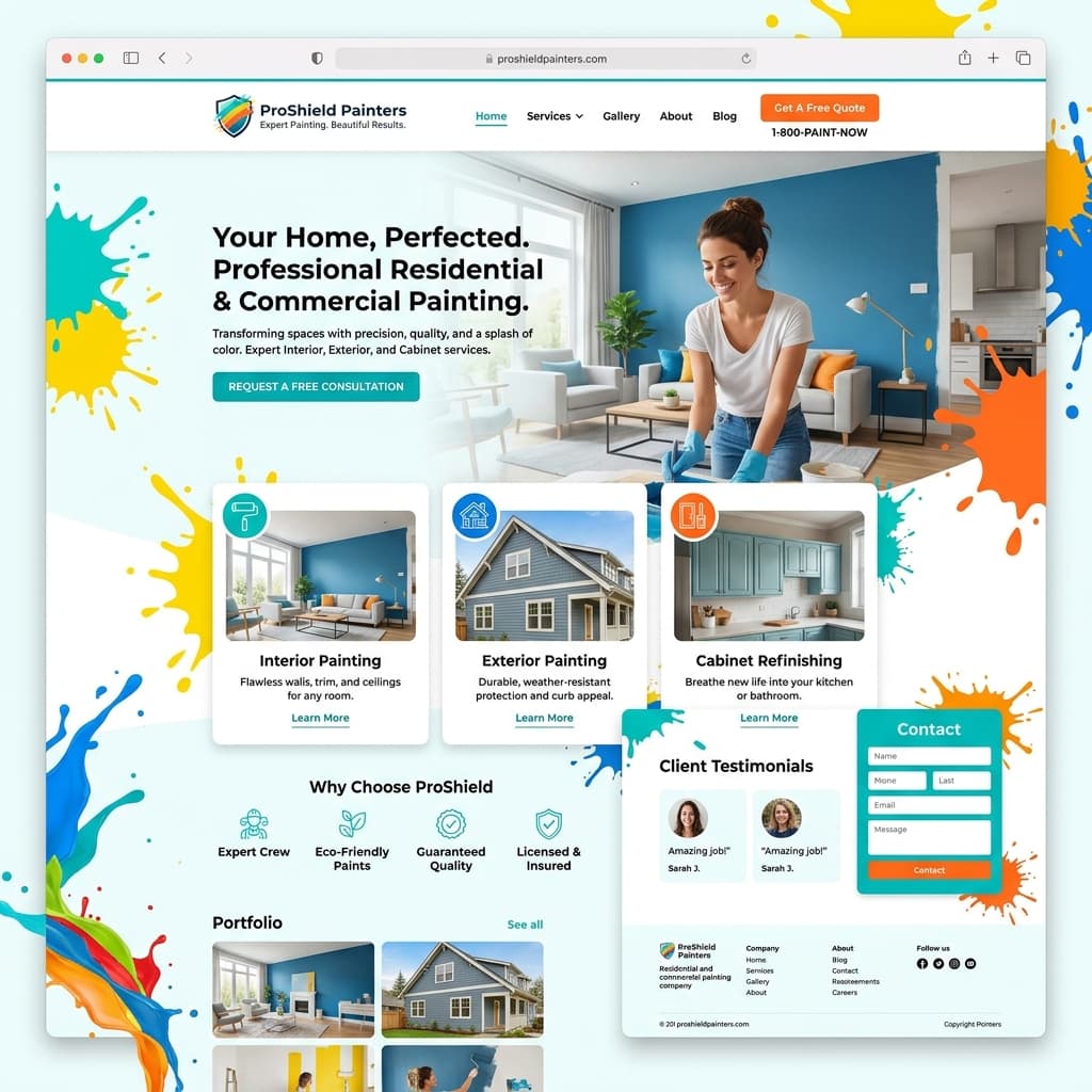 Contractor Web Design Mockup